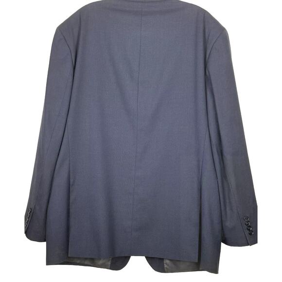 Perry Ellis Portfolio Blue Slim Fit 2 Button Suit Jacket Blazer Sport Coat 46R - Picture 2 of 6